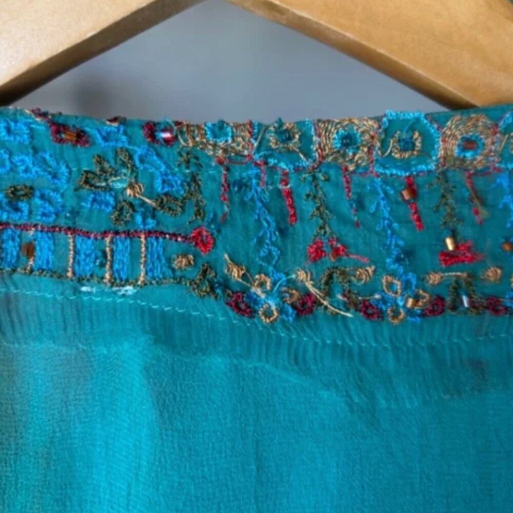 🦋 Chico's - Sheer Beaded Tunic - Picture 6 of 8